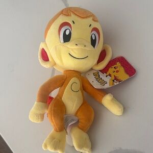 Pokémon Yellow and Orange Plush Monkey Toy NEW!